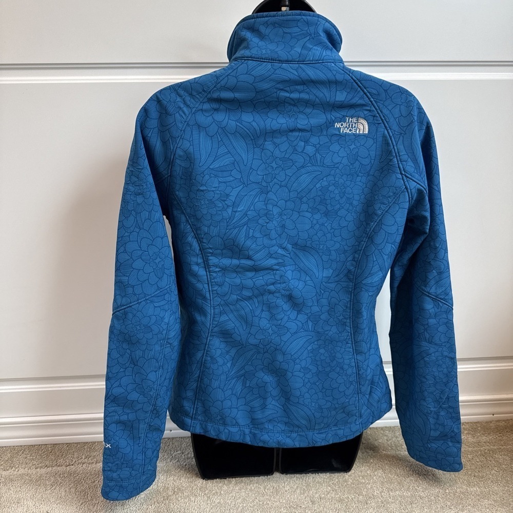 North Face Apex Bionic Softshell Jacket Blue Botanical Print Womens Sz Small - Picture 3 of 12